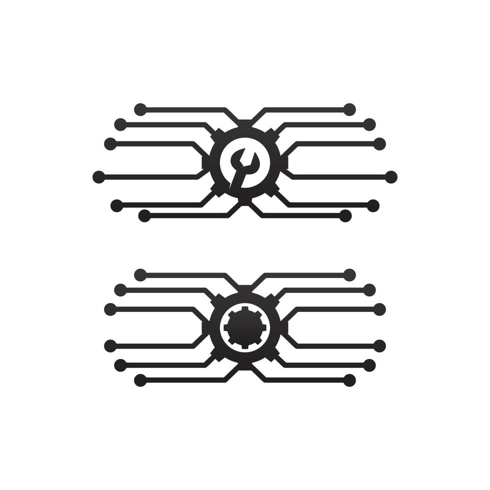 icono de vector de plantilla de logotipo de engranaje icono de máquina técnica
