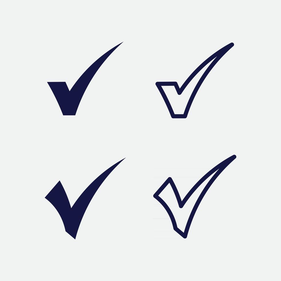 v Checklist check mark logo vector cheklist design