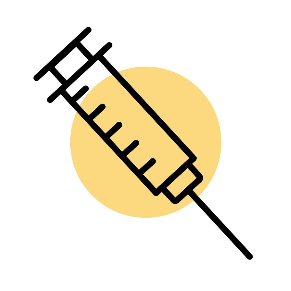 icono de estilo de línea de drogas de inyección de medicina vector