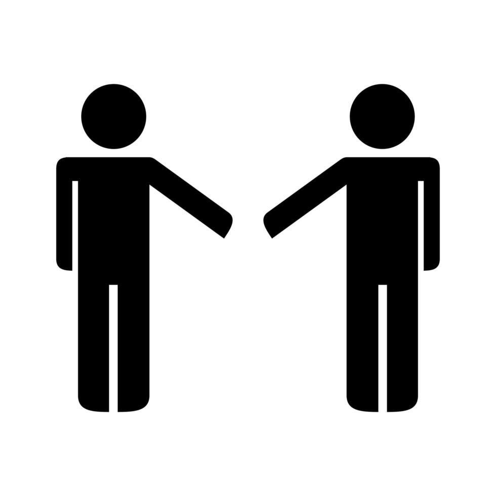 businessmen couple figures done deal silhouette style icon vector