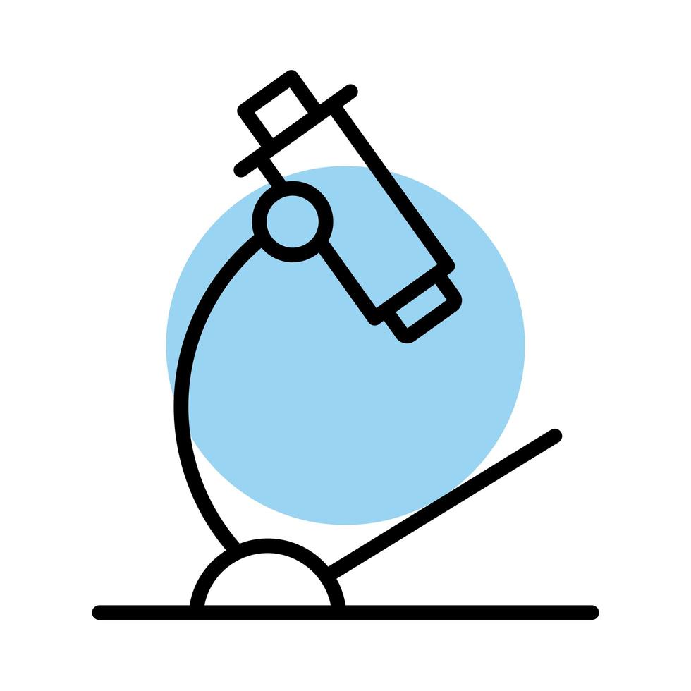 microscope laboratory tool line style icon vector