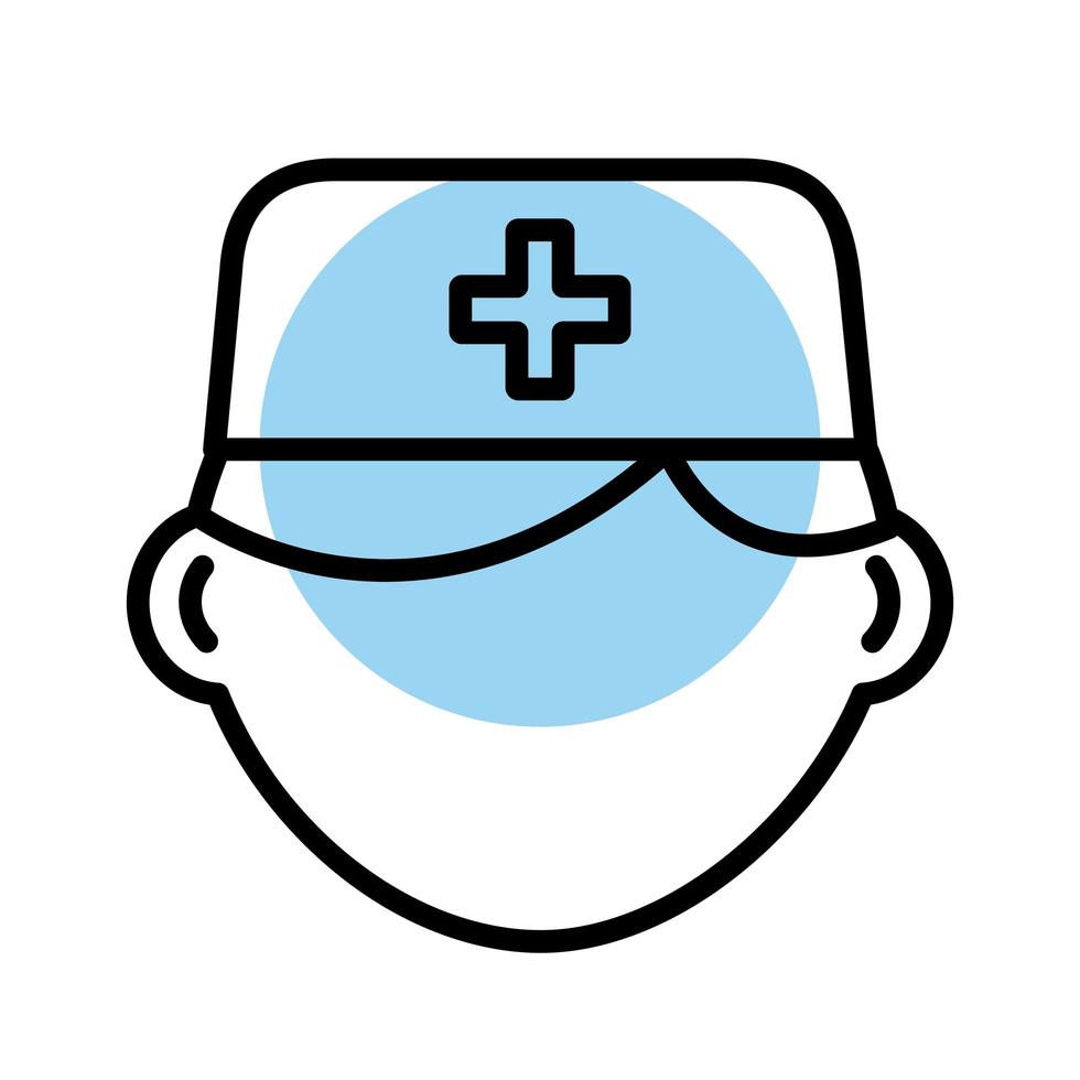 icono de estilo de línea profesional médico vector