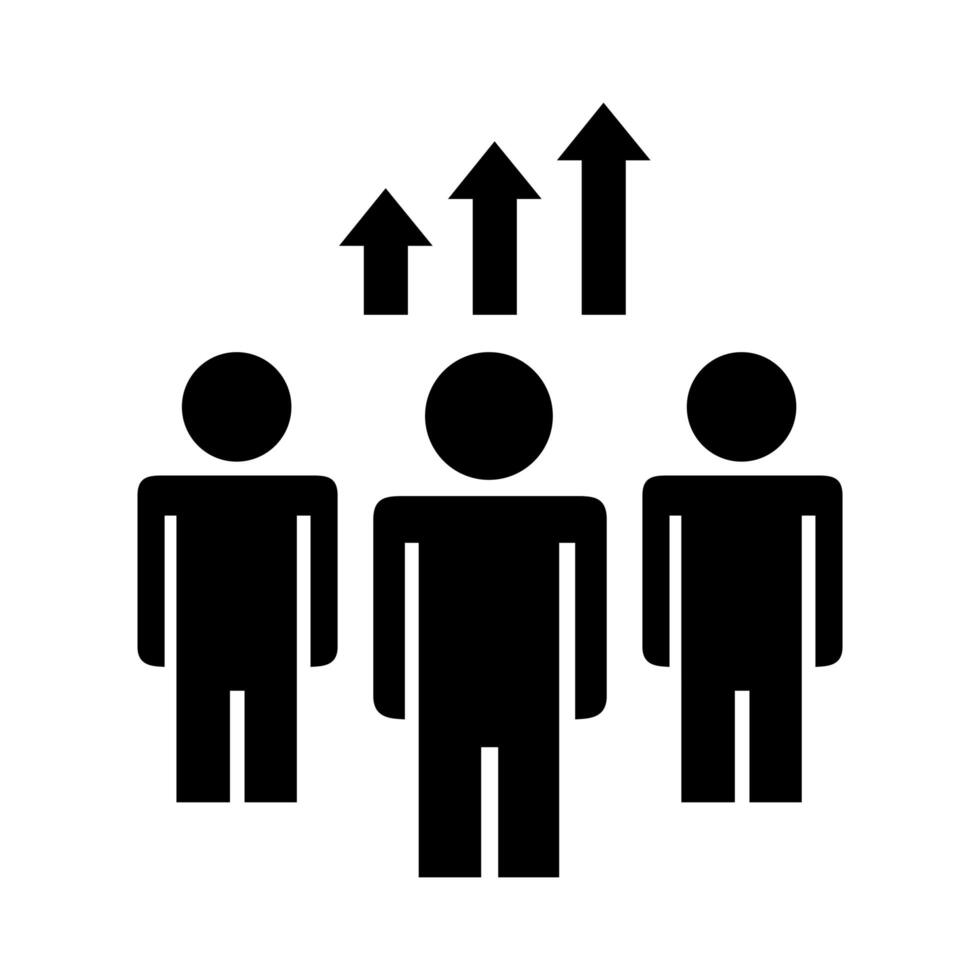 businessman figure with arrows up infographic silhouette style icon vector