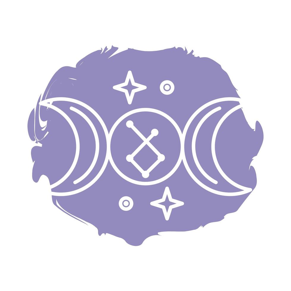 moons zodiac symbol block style icon vector
