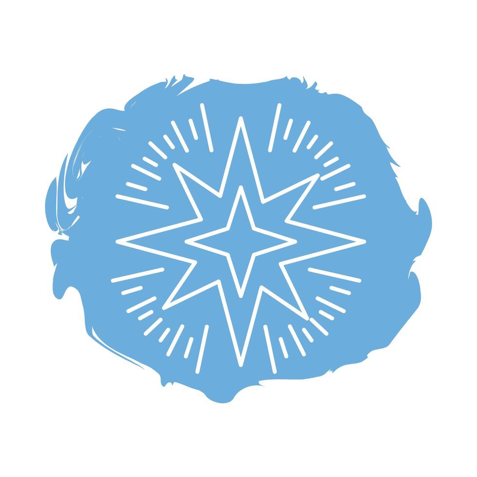 star zodiac symbol block style icon vector