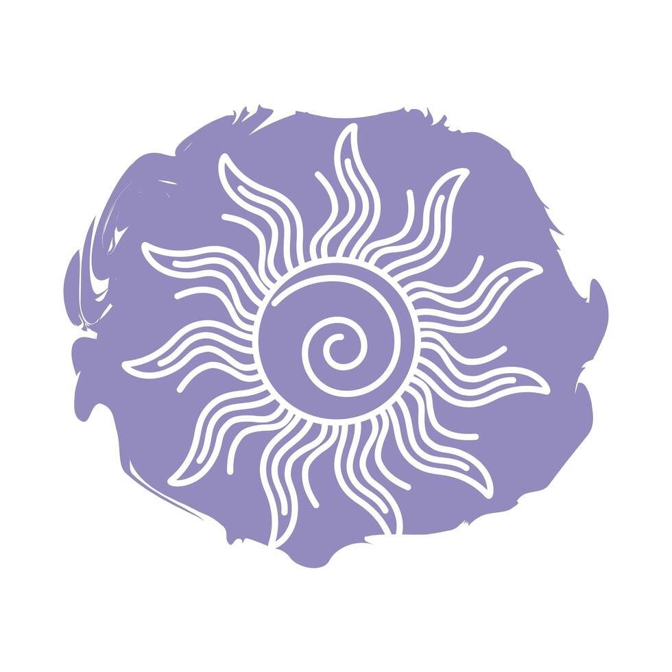 sun zodiac symbol block style icon vector