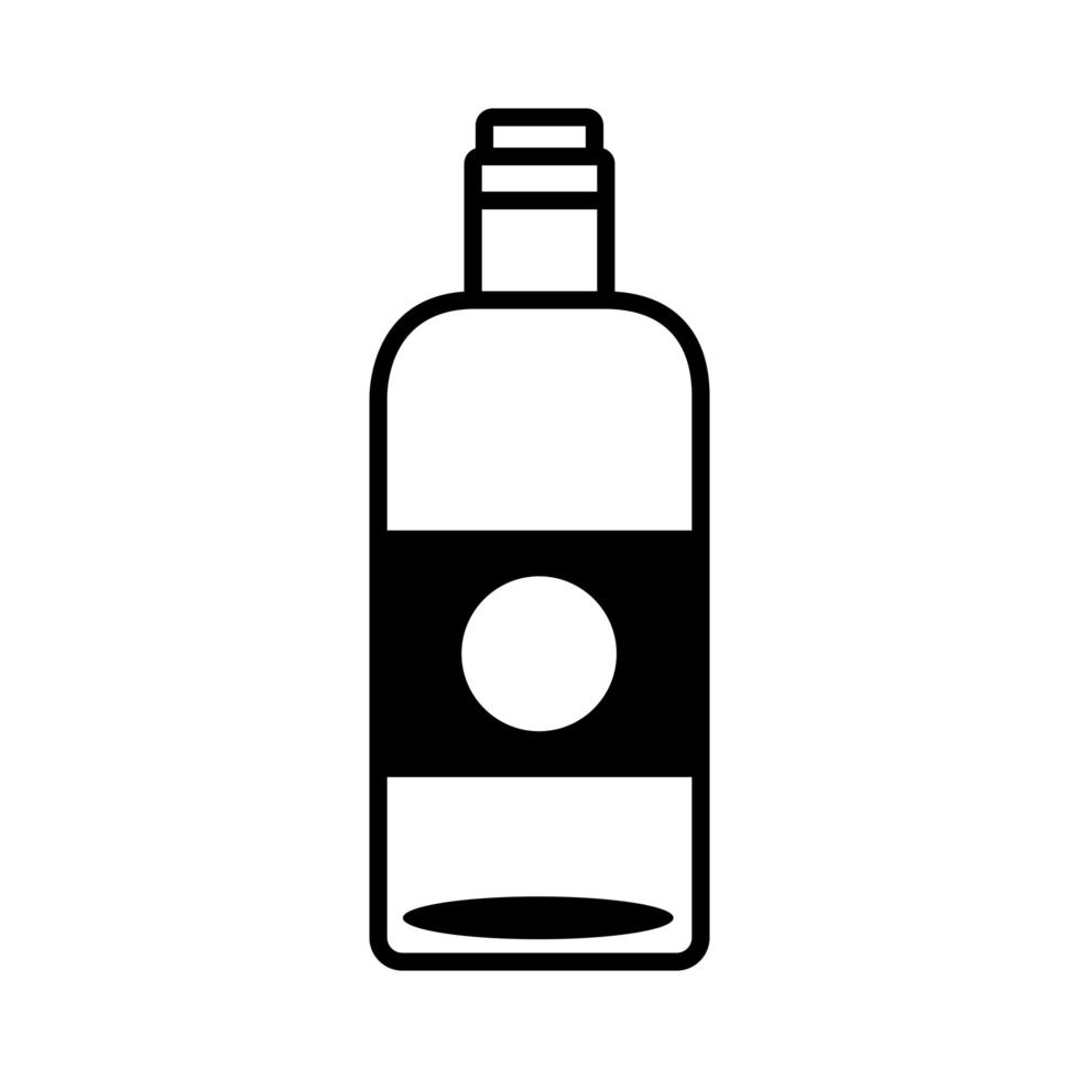 wine bottle drink line style icon vector