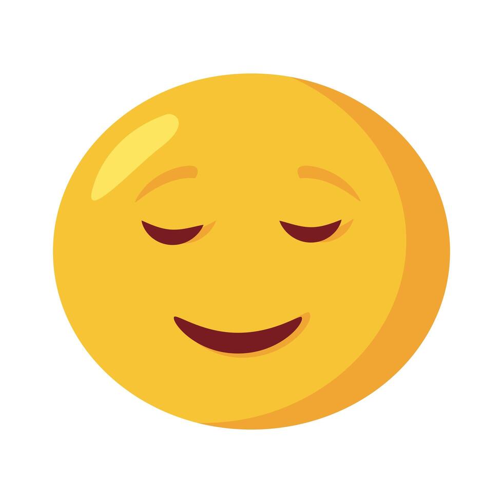 happy emoji face classic flat style icon vector