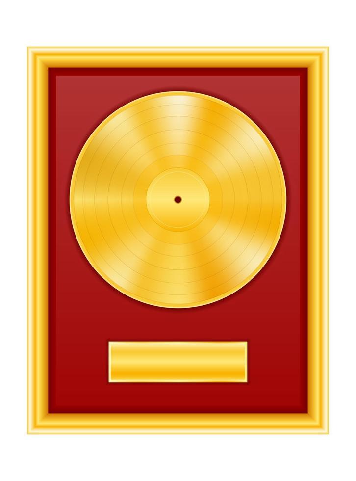 Ilustración de vector de stock de disco de vinilo retro aislado sobre fondo blanco