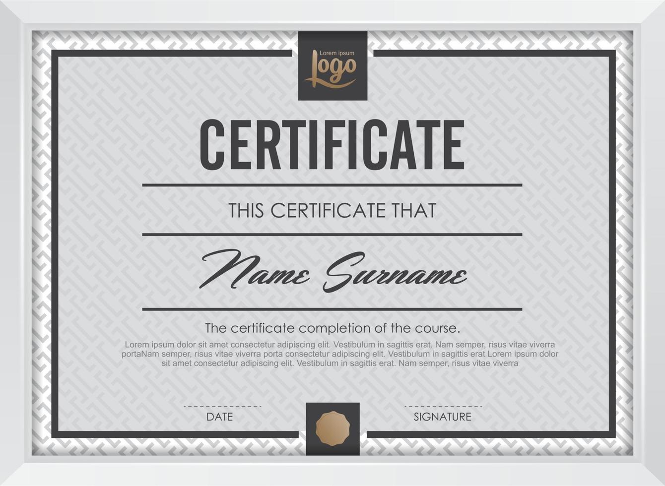 Certificate of appreciation template vector