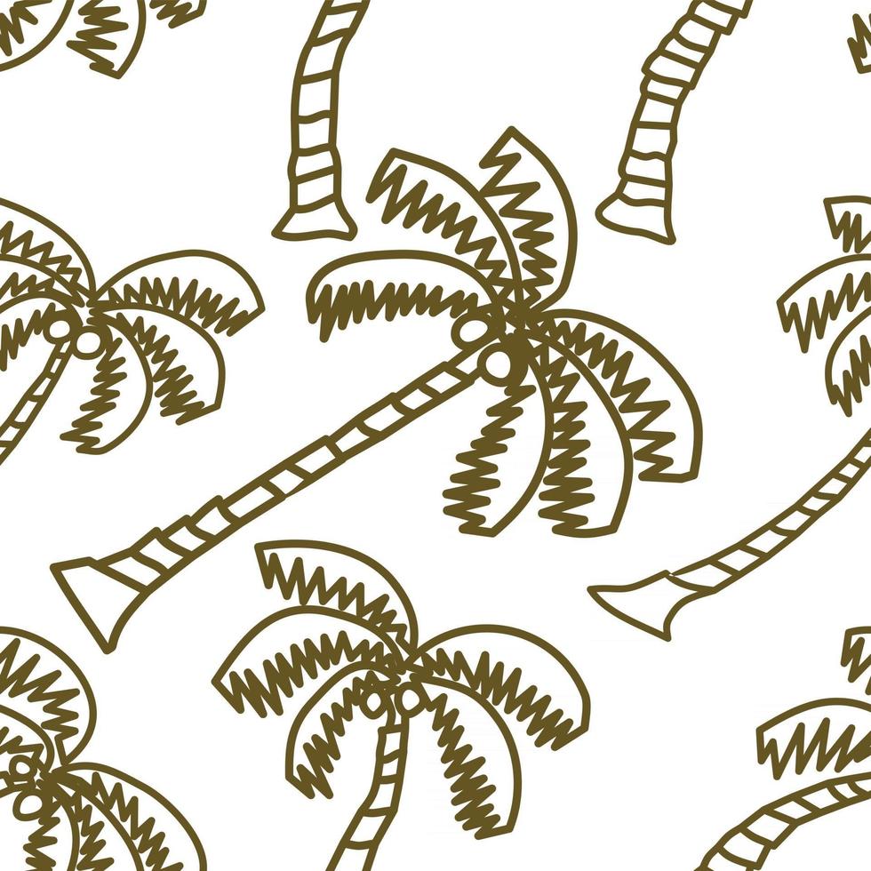 Coconut Pattern Seamless Vector Template