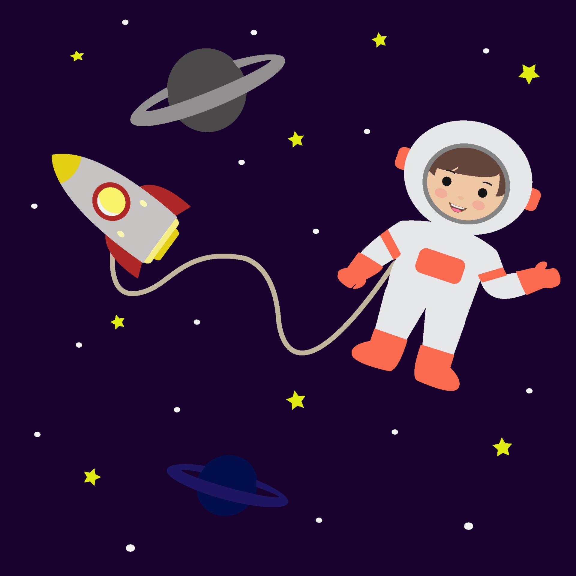 cartoon travel to space