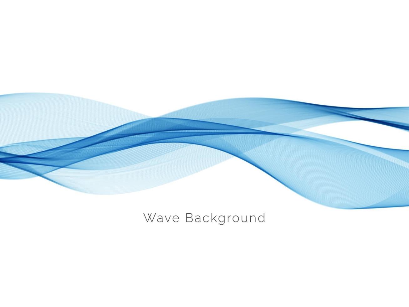 Blue wave design flowing stylish background vector