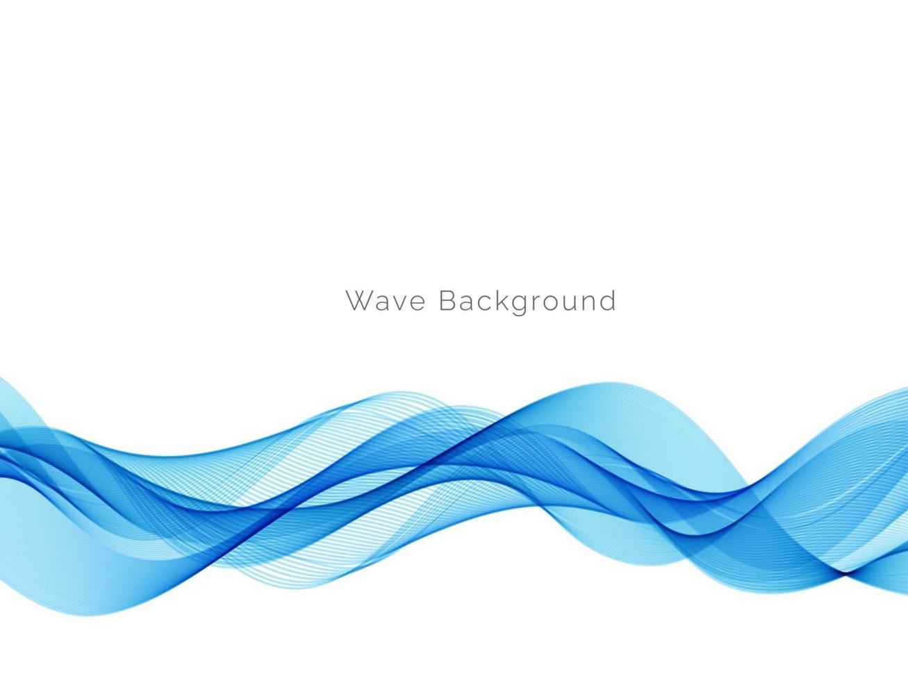 Smooth stylish flowing blue wave background vector