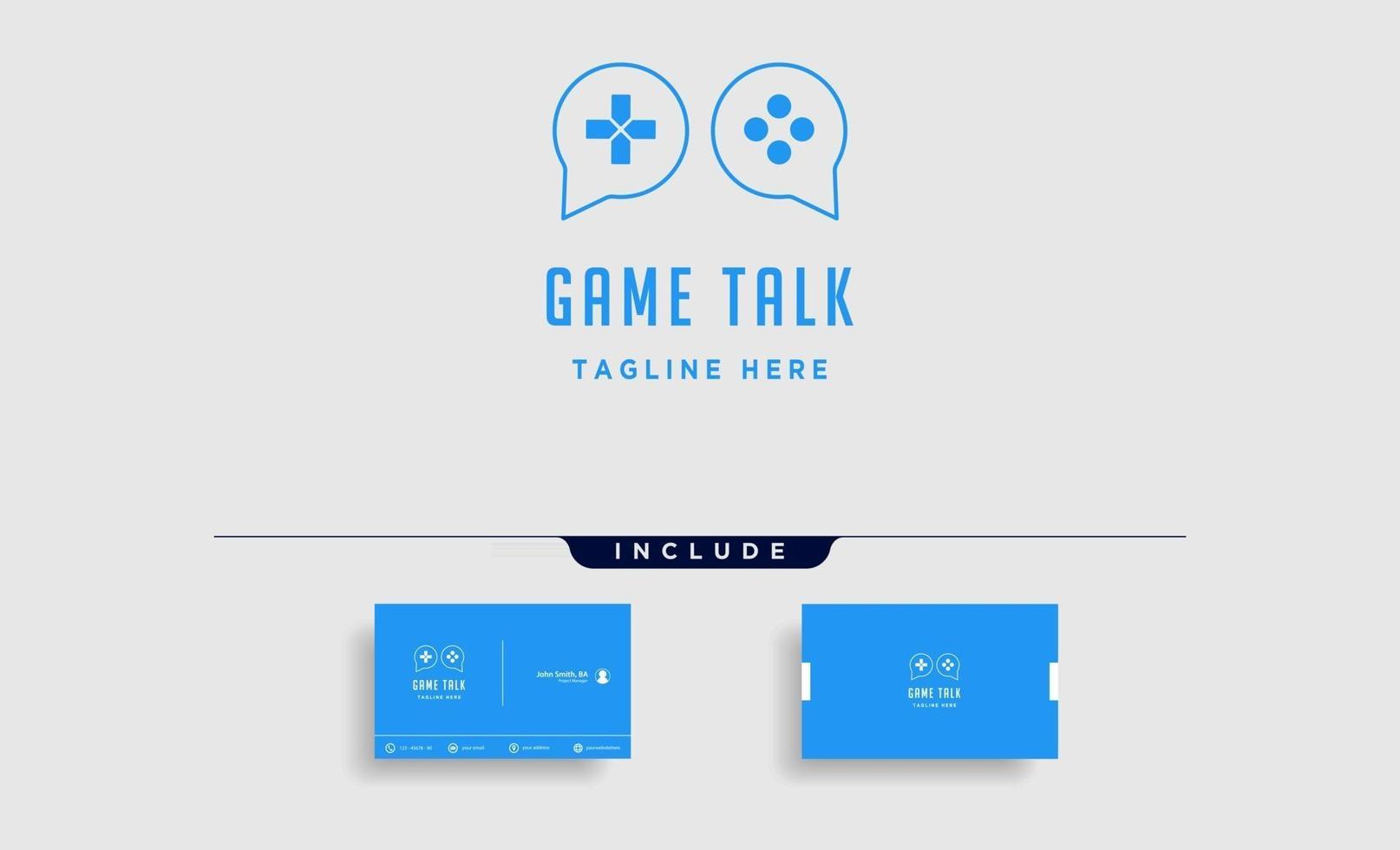 game talk logo design template vector illustration icon element  vector