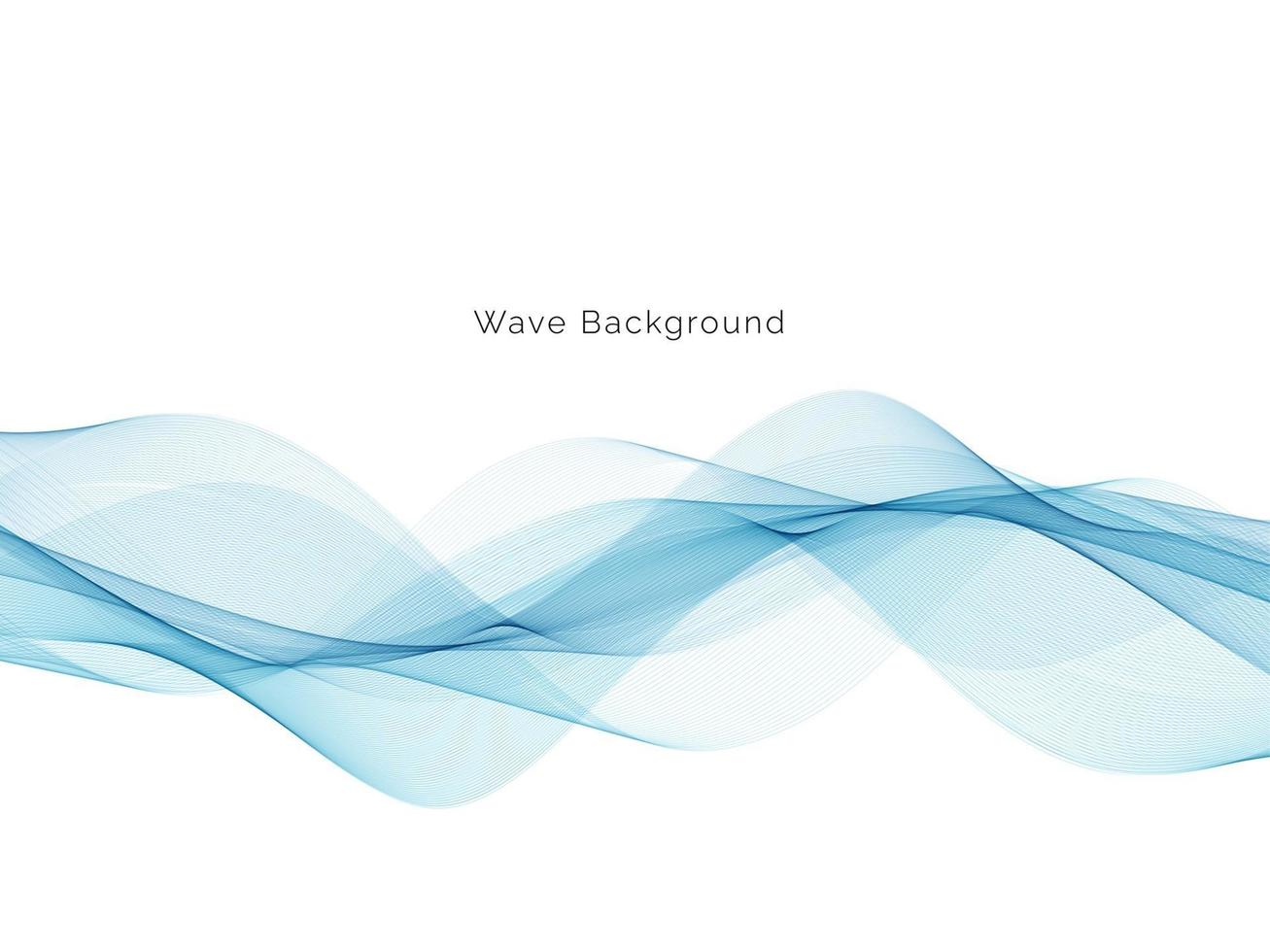 Blue wave design business background vector