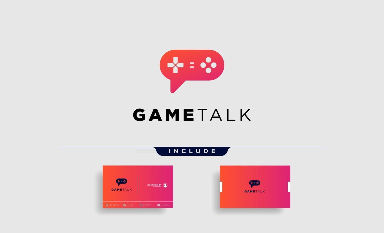 game talk logo design template vector illustration icon element  vector