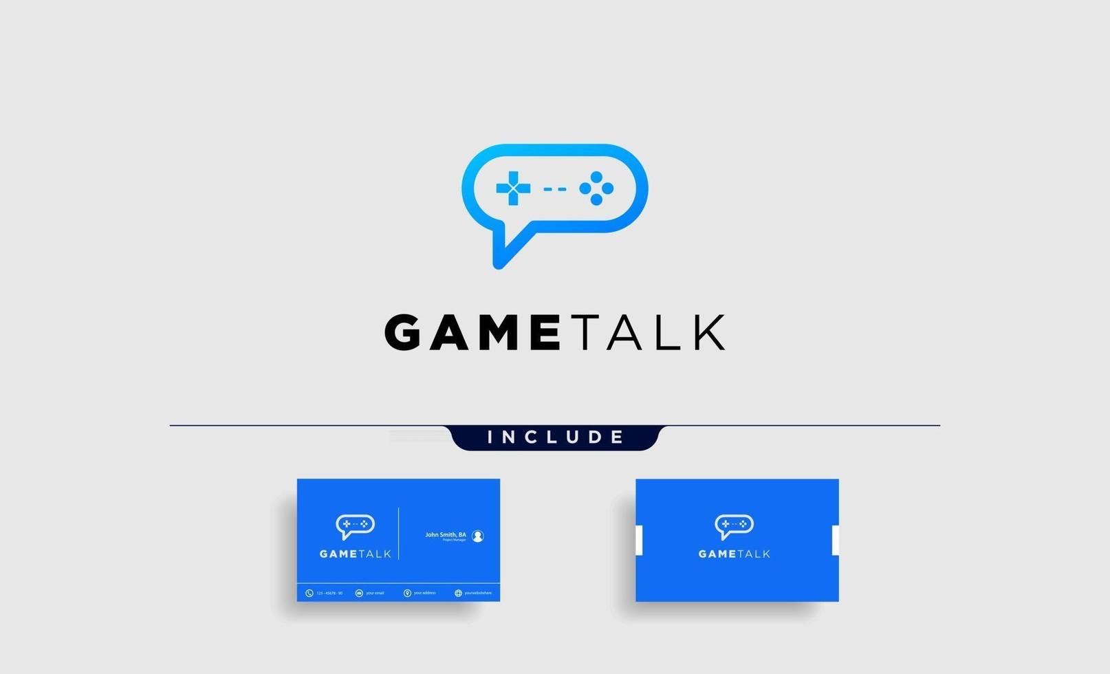 game talk logo design template vector illustration icon element vector