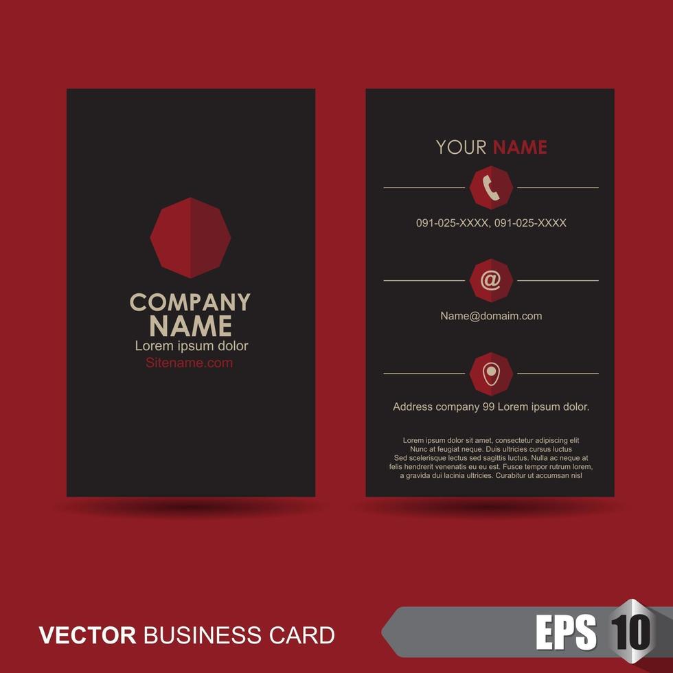 Business card template vector