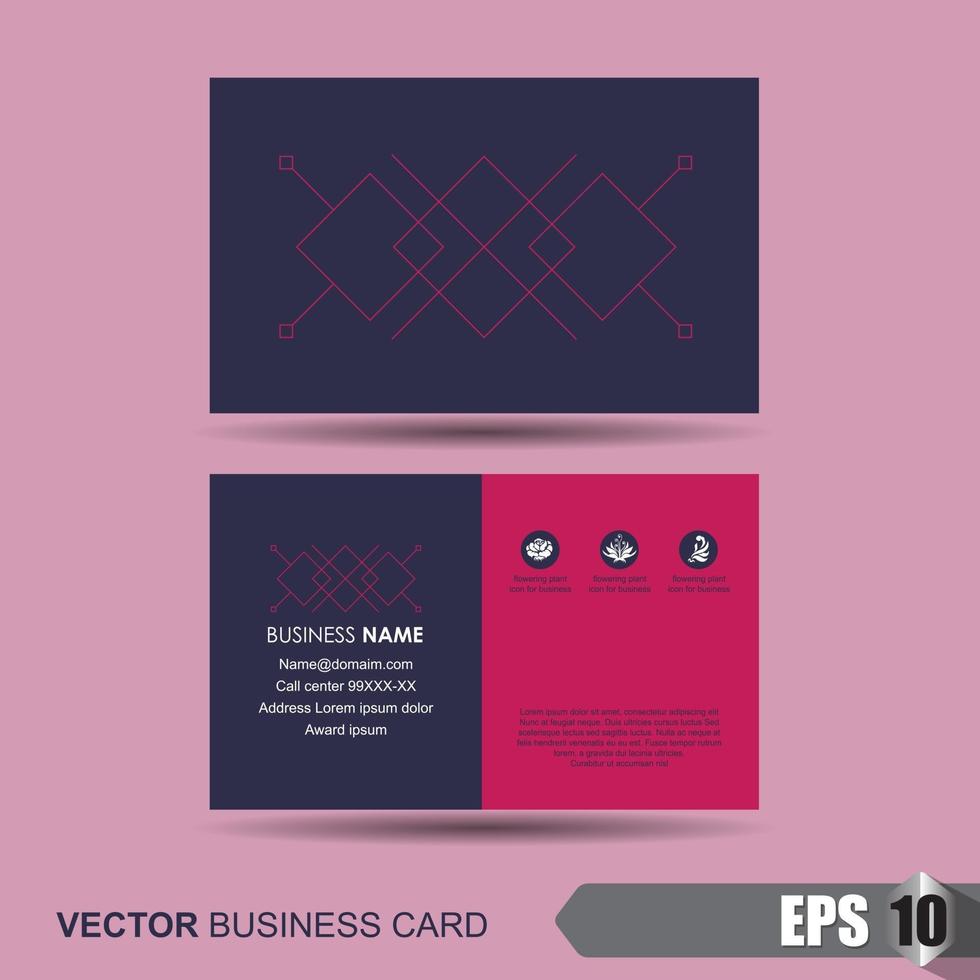 Business card template vector