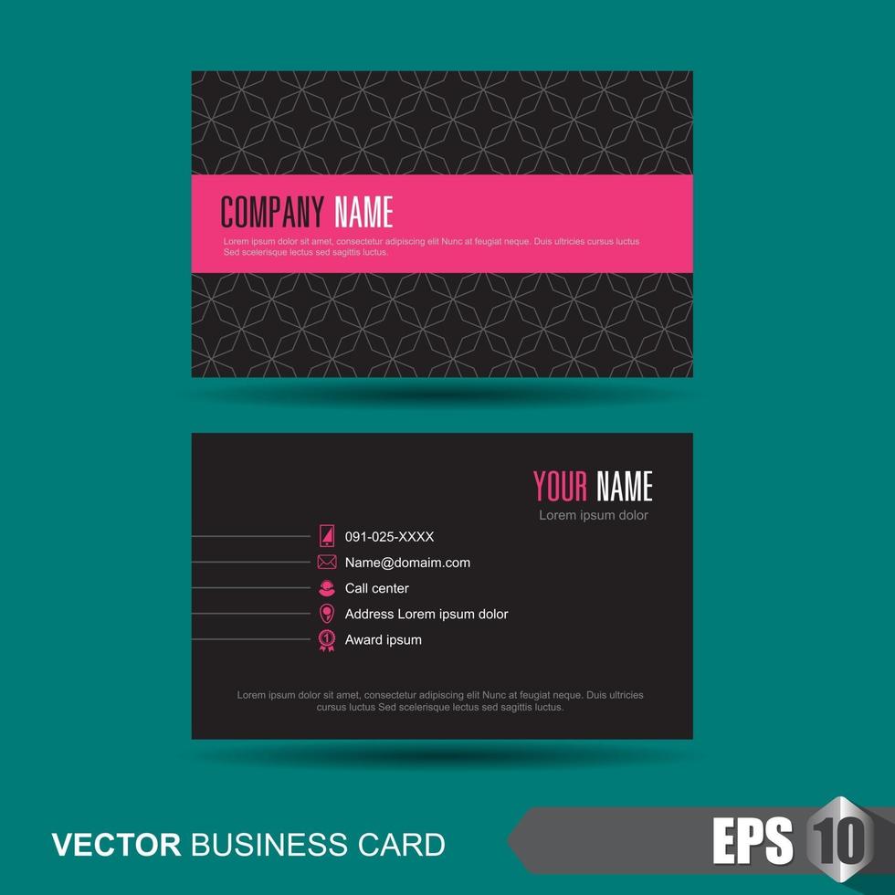 Business card template vector