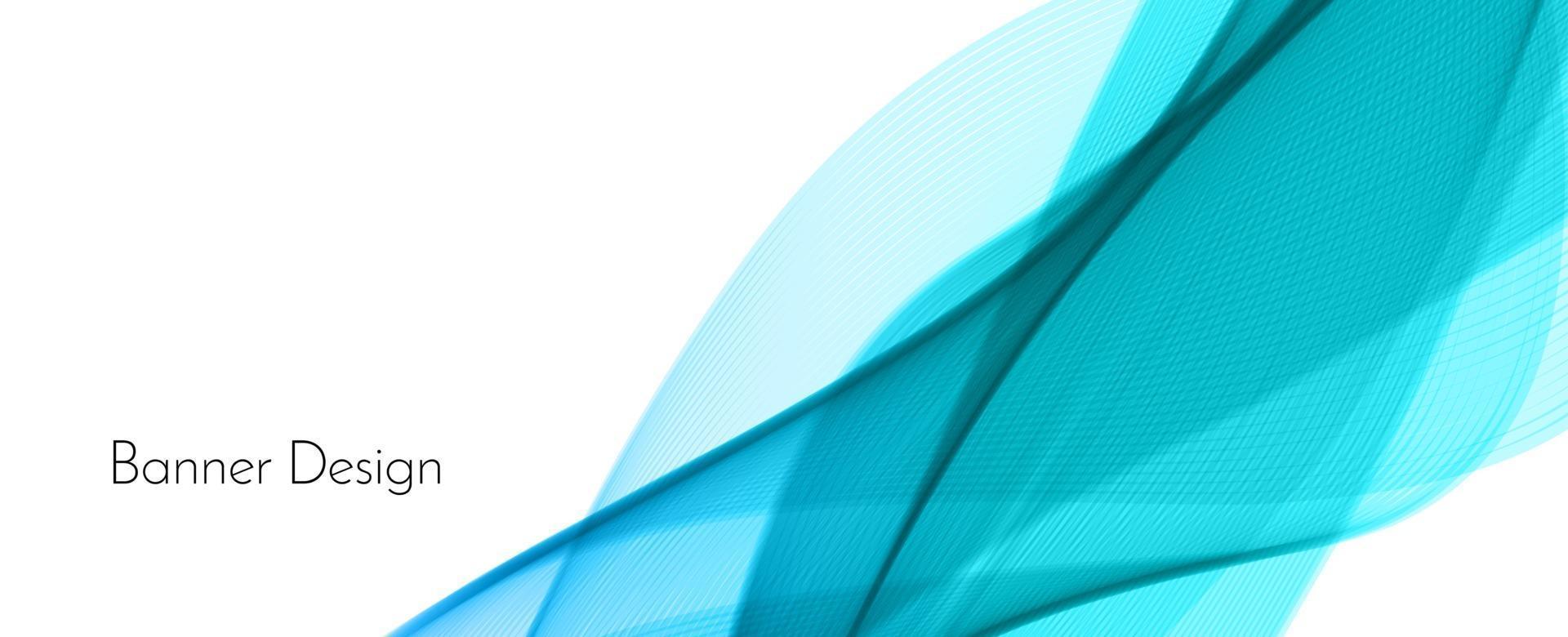 Fondo de banner de diseño de onda moderna azul abstracto vector