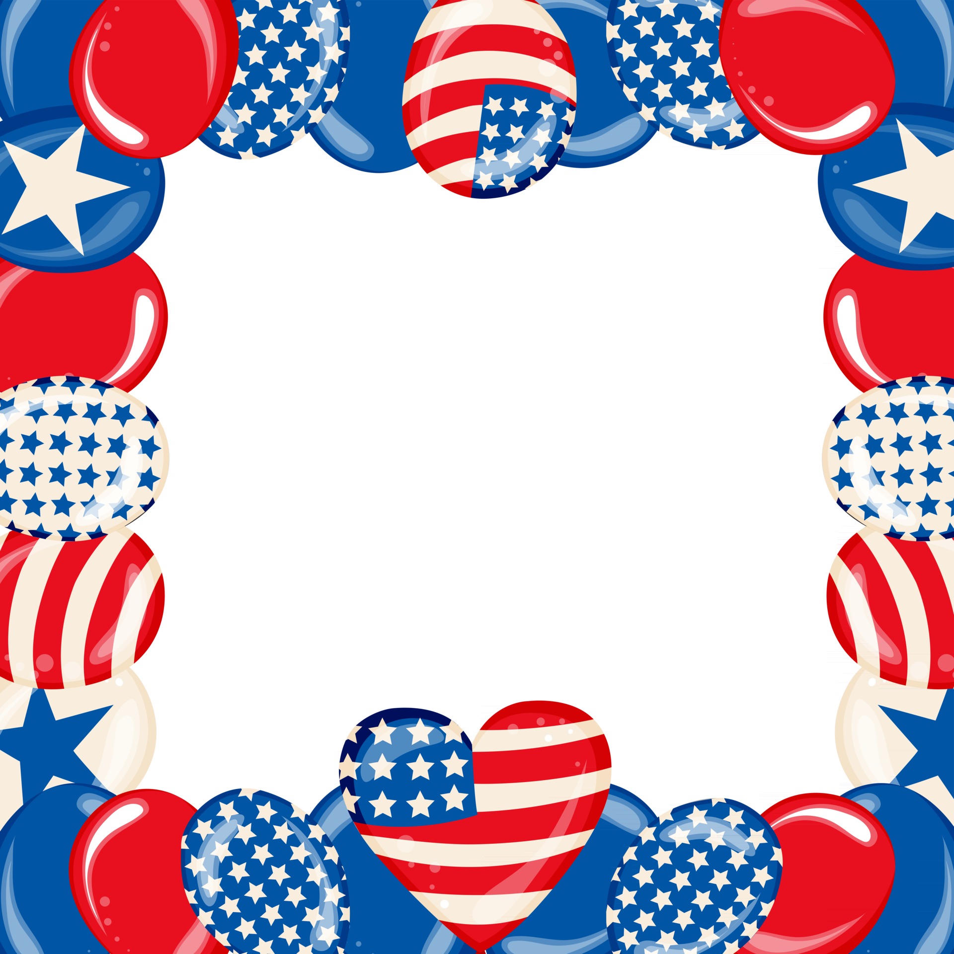 Square American flag scrunchie Fourth of July