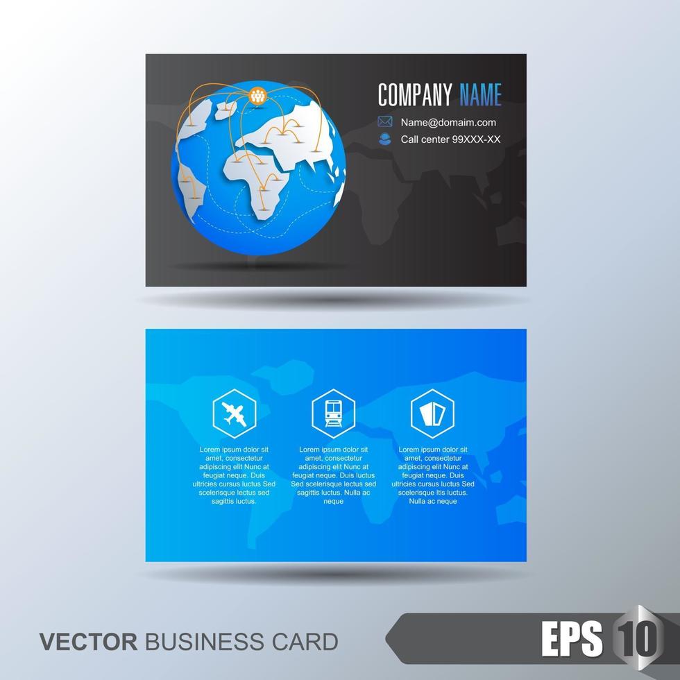 Business card template vector