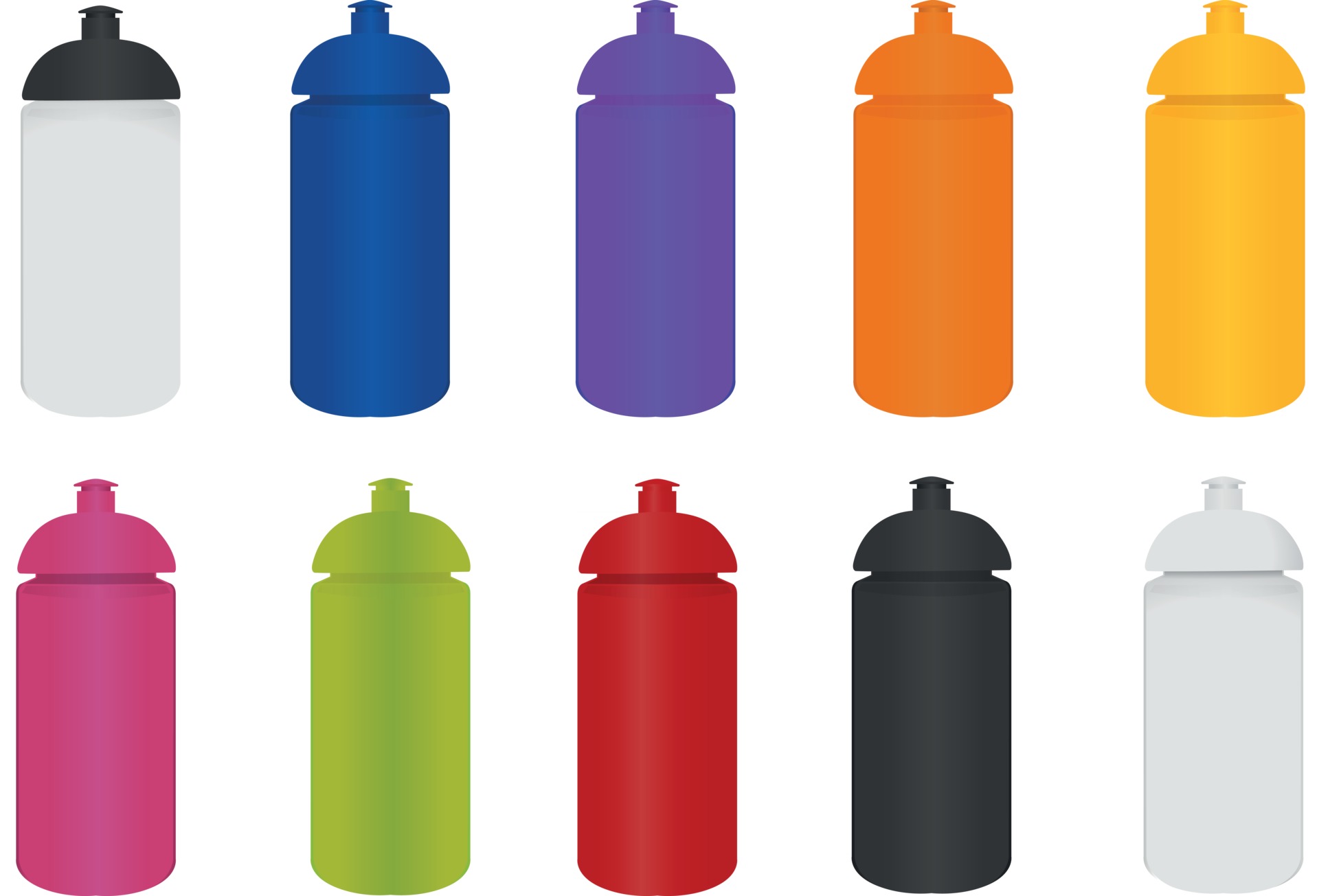 Download Sports Bottle Mockup Collection 2517089 Vector Art At Vecteezy