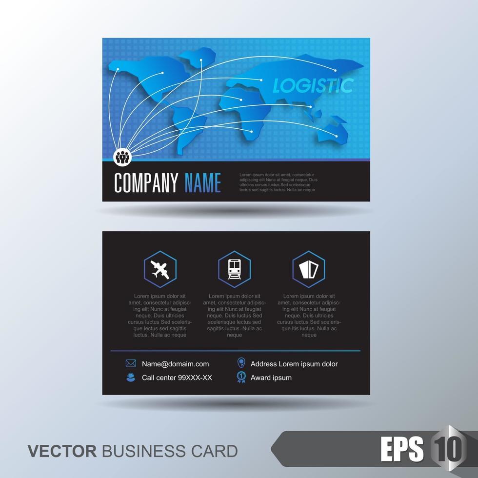 Business card template vector