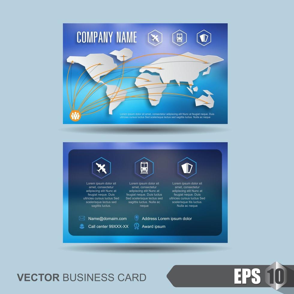 Business card template vector