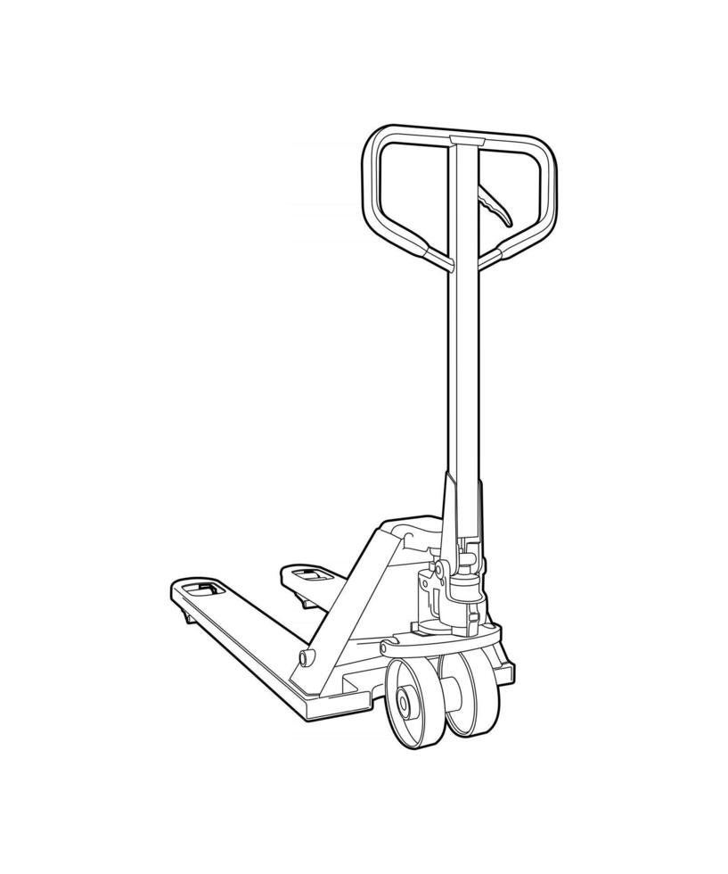 transpaleta manual de almacén vector