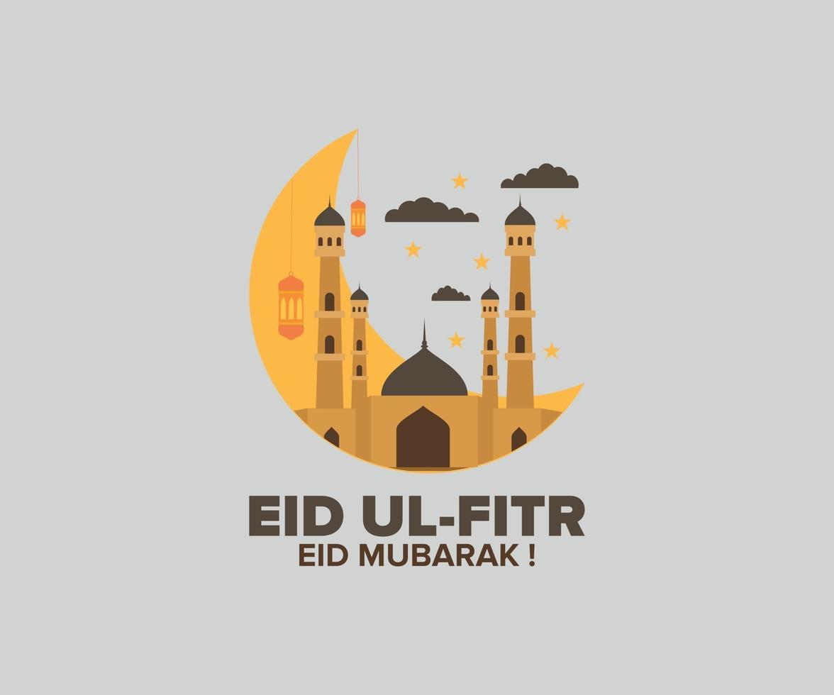 concepto de ilustración libre de eid mubarak vector