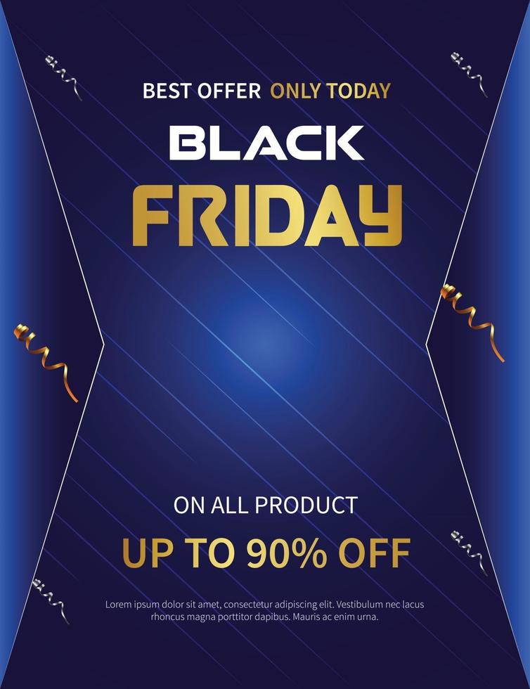 black Friday promotion advertising banner or poster vector