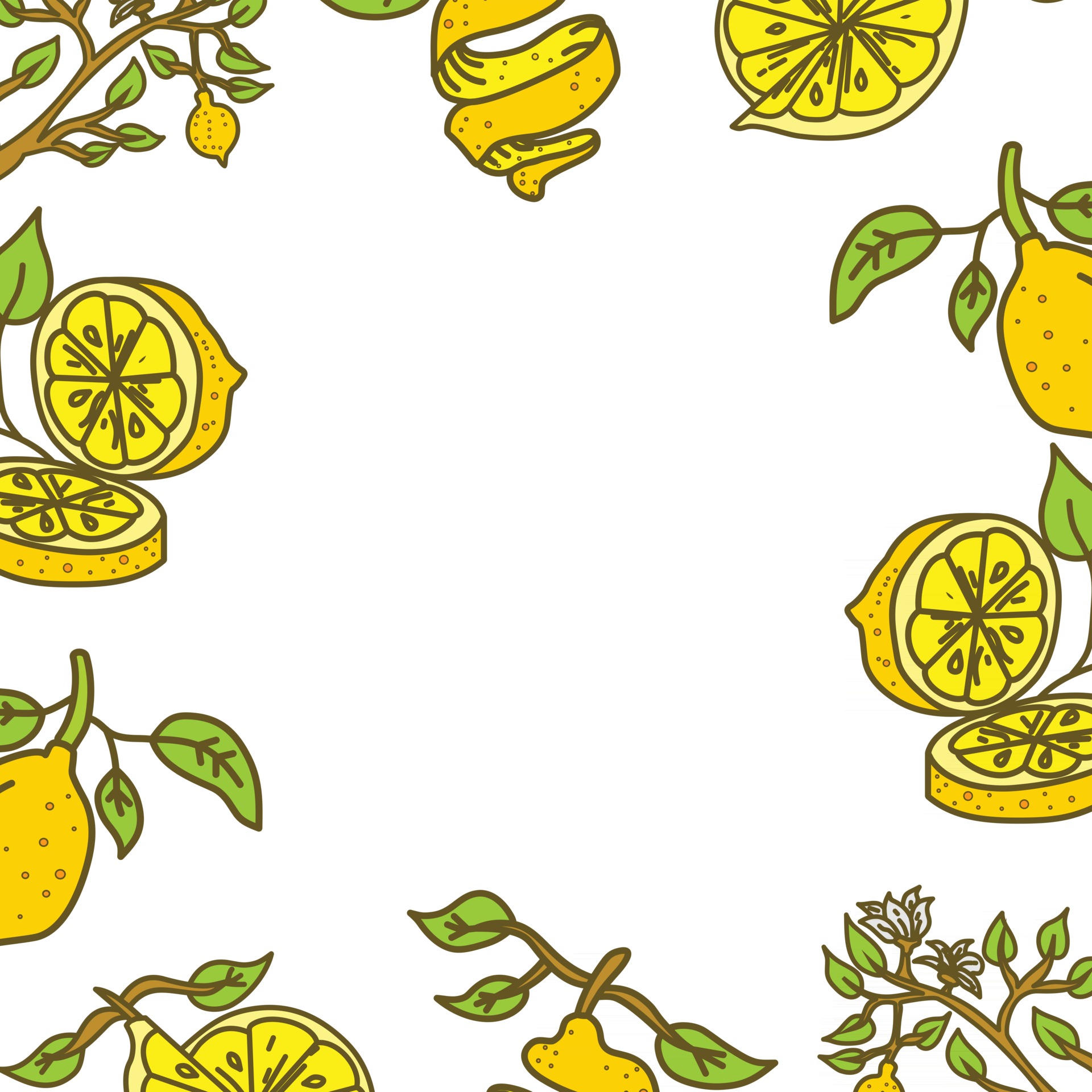 Printable Lemon Border