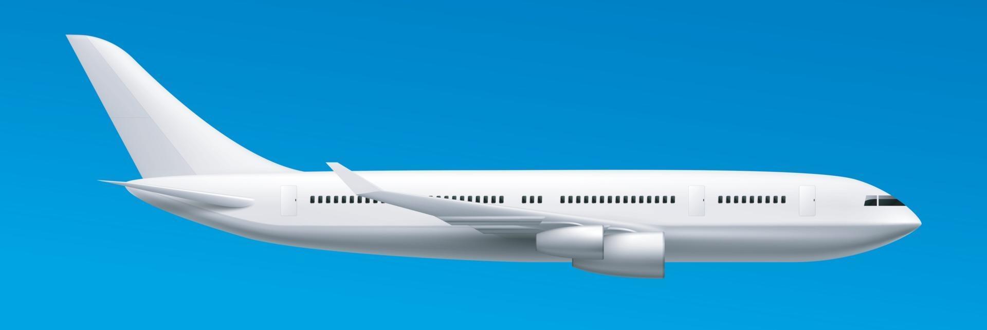 Modern Passenger Jet Airplane Side View Vector Eps 10 Vector Art At Vecteezy