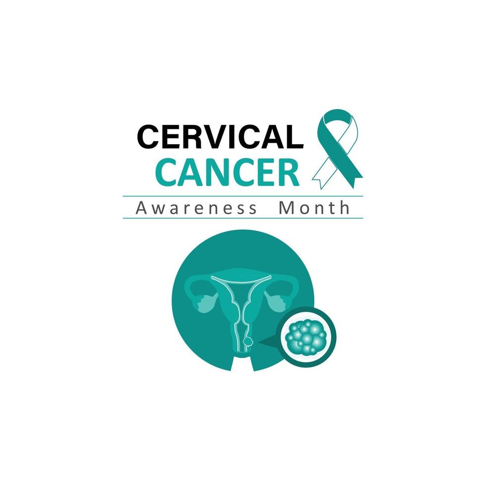 Cervical Cancer Awareness Month vector