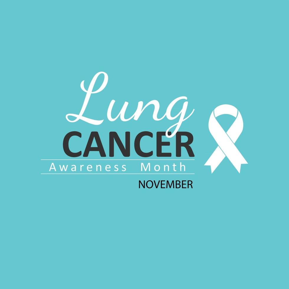 Lung cancer awareness month november banner vector
