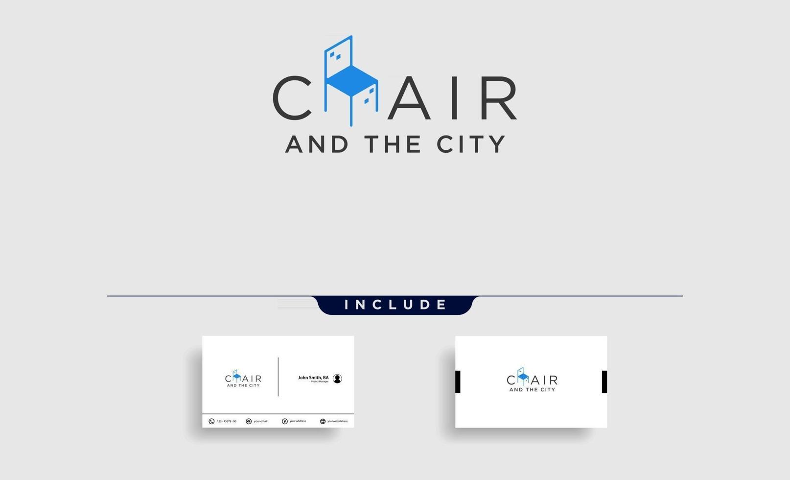 chair city logo design vector illustreation