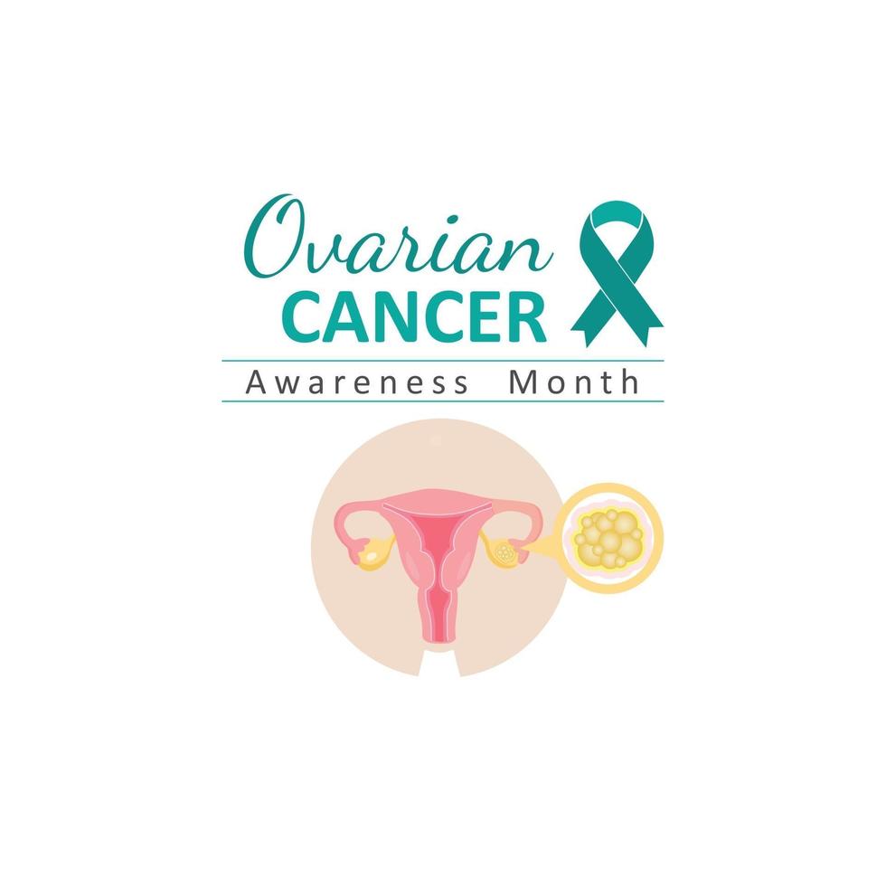 Ovarian Cancer Awareness Month vector