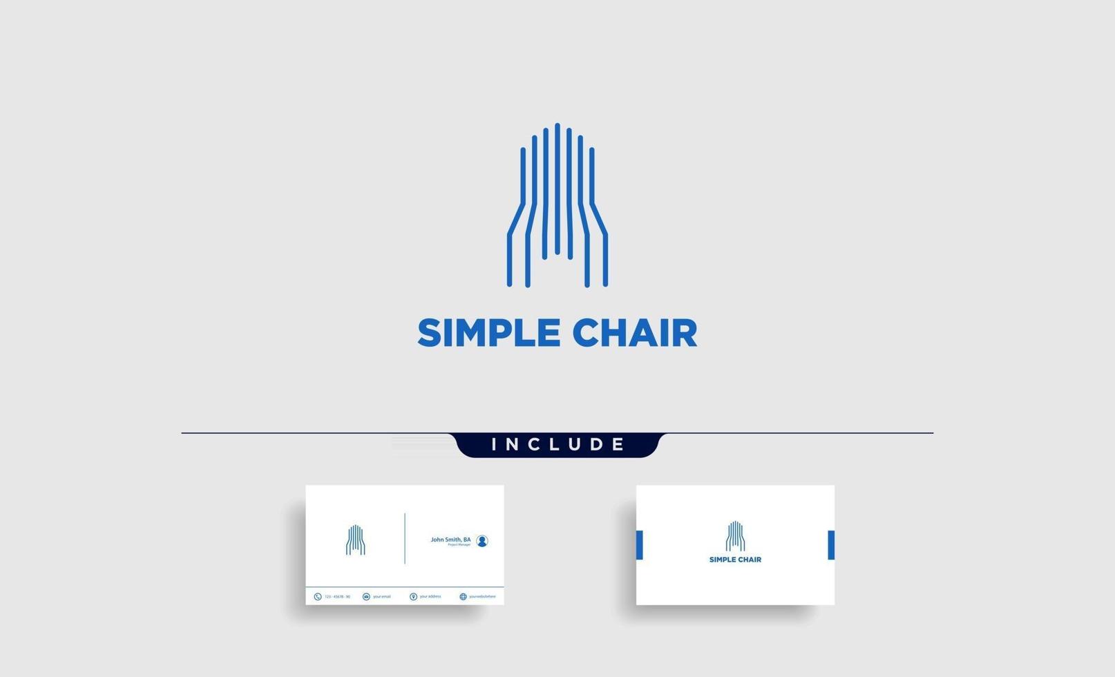 chair logo design vector icon element