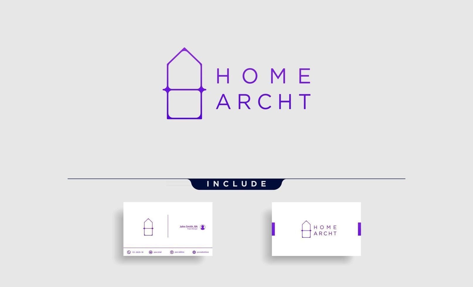 vector de diseño de logotipo de arquitecto casero