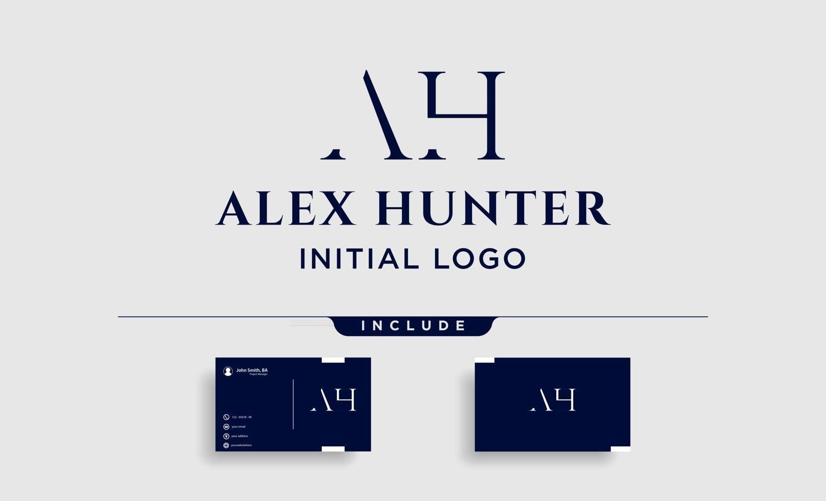 Initial AH monogram logo design vector  illustration