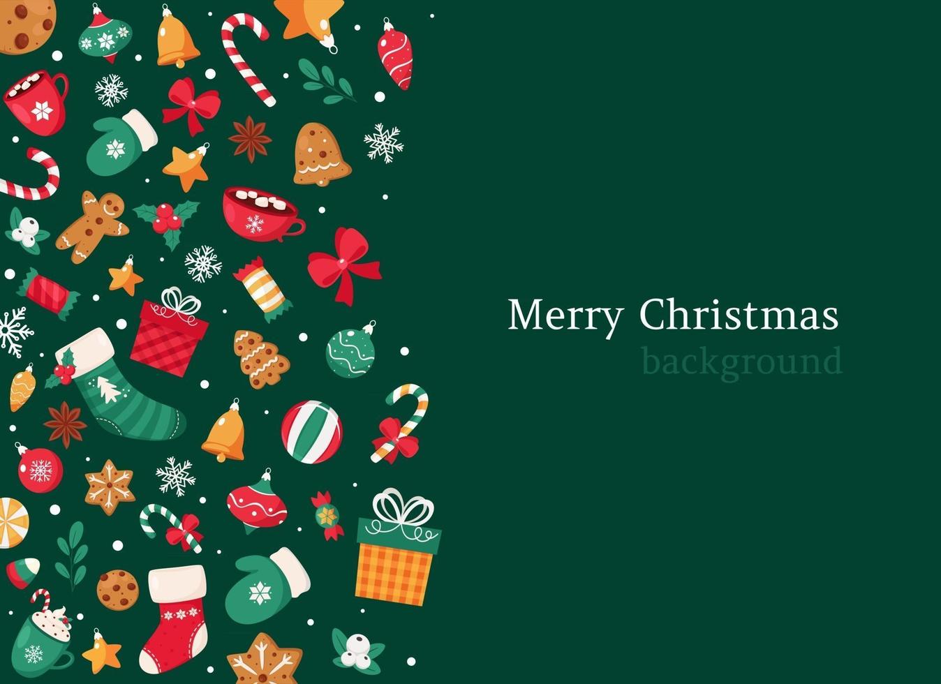 Merry Christmas elements background vector