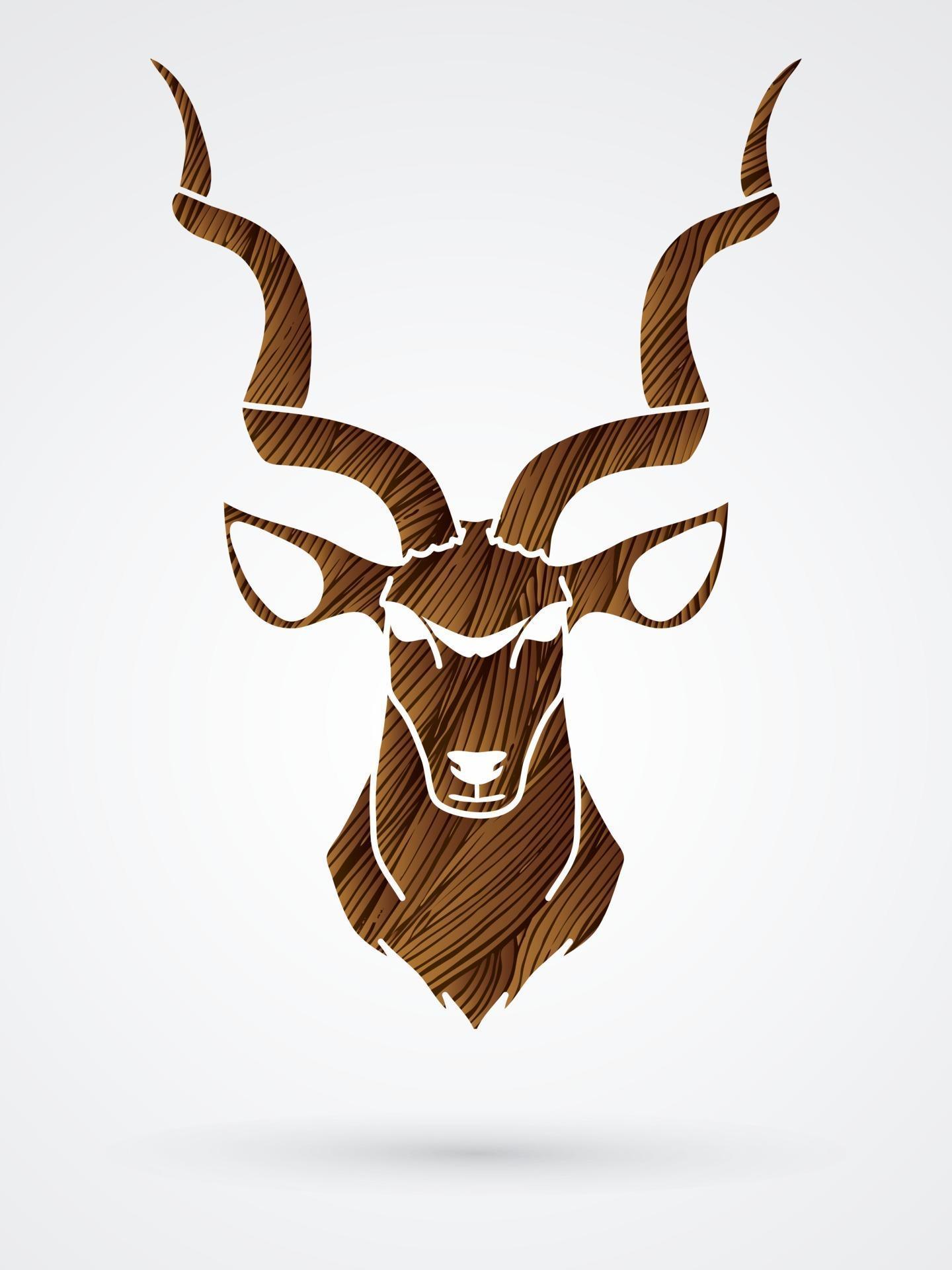 Silhouette Kudu Head 2517608 Vector Art at Vecteezy