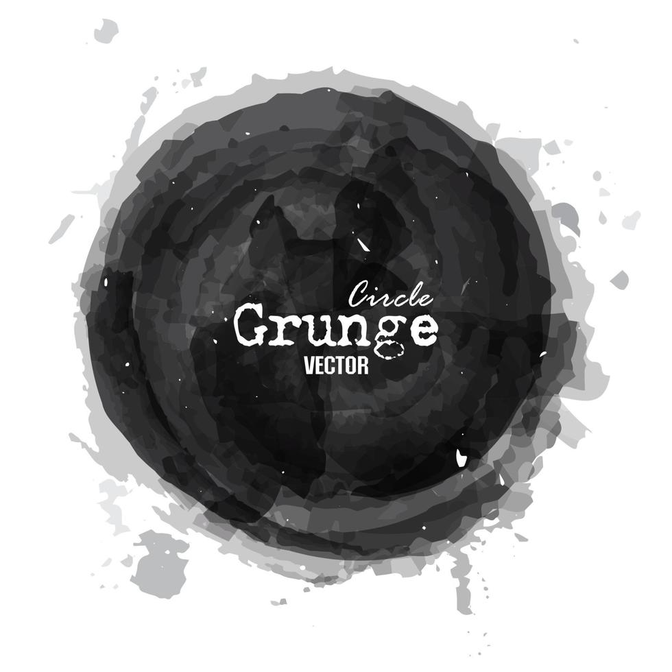 vector de diseño de acuarela de círculo de grunge