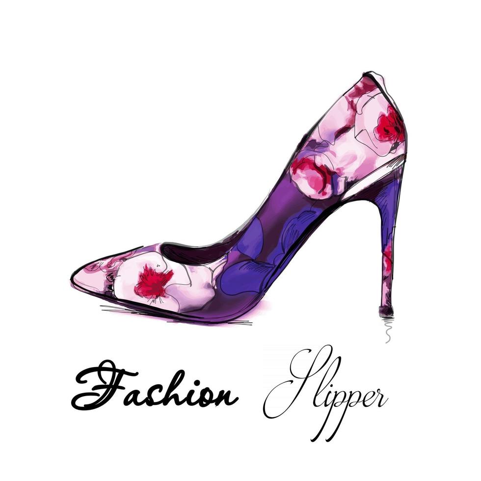 Fashion  high heel shoes vector