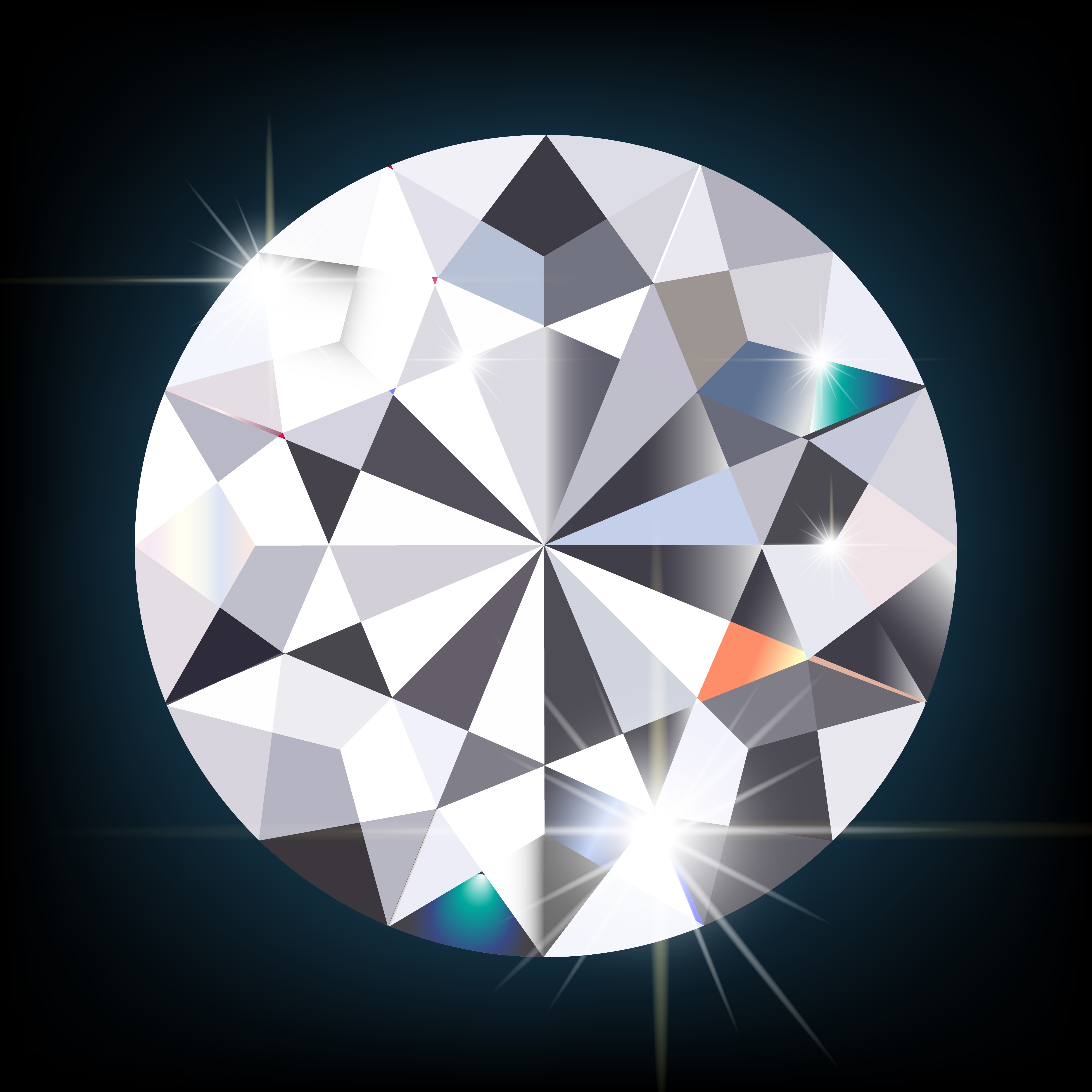 Sparkling diamond on black background vector eps10 2517727 Vector Art