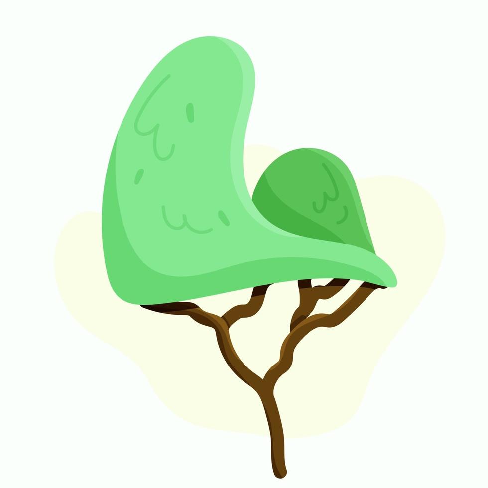 Cute tree in cartoon style vector