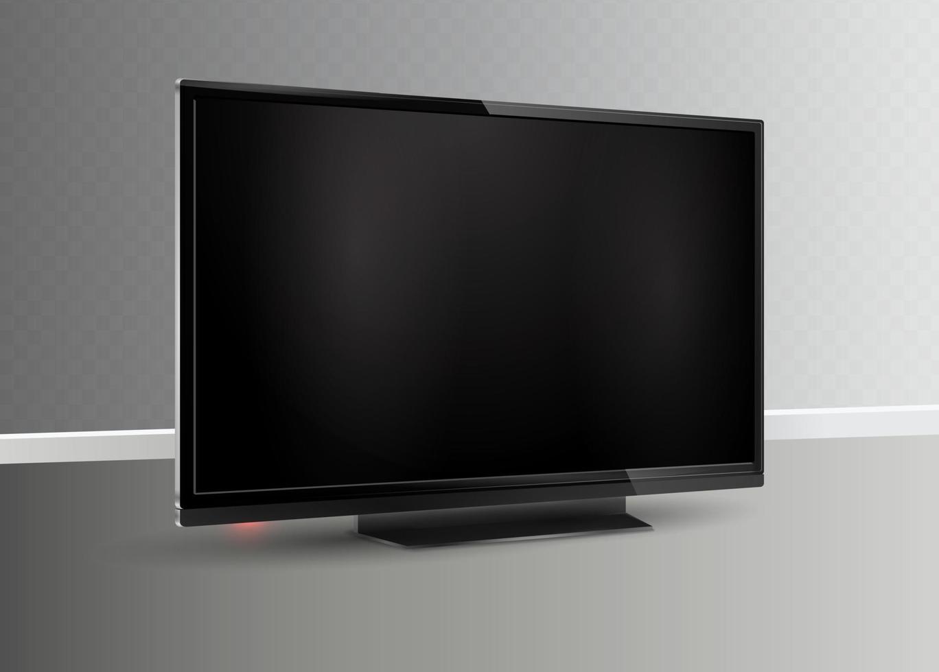 Black monitor display it is representing the entertainment concept 3d blank led monitor display mockup Vector illustration
